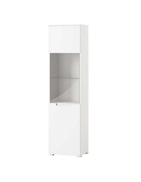 Santino White Gloss Tall 1 Glass Door Display Unit S25, 2951 - pic 115045 | FastDaddyshop