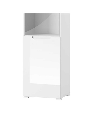 Santino White Gloss Tall 1 Glass Door Display Unit S25, 2951