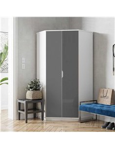 Santino Grey And White Corner Wardrobe, 2944 2
