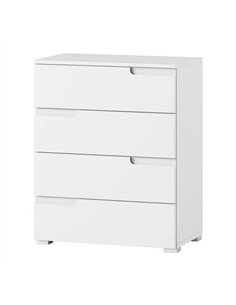 Santino White High Gloss Chest of Drawers S4, 2946