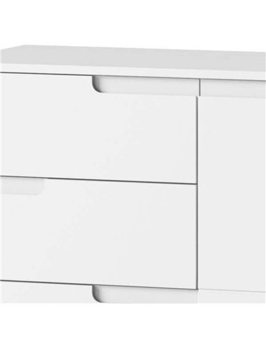 Santino White High Gloss Chest of Drawers S4, 2946