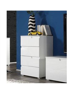 Santino White High Gloss Chest of Drawers S4, 2946 2