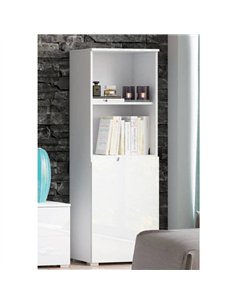 Santino White Short Narrow Bookcase, 2947