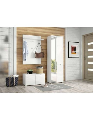Santino White Hallway Storage Cupboard, 2948
