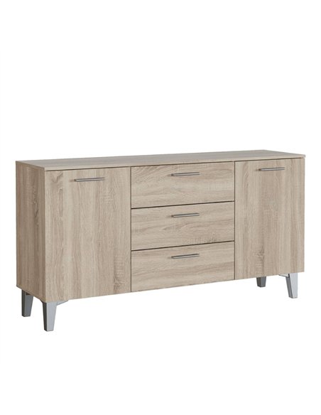 Santino Sonoma Oak Effect Large Wide 2 Door & 3 Drawer Sideboard, 3235 - pic 115087 | FastDaddyshop