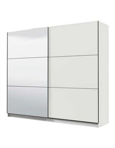 Valentina White 220cm Sliding Wardrobe with Mirror, 3045