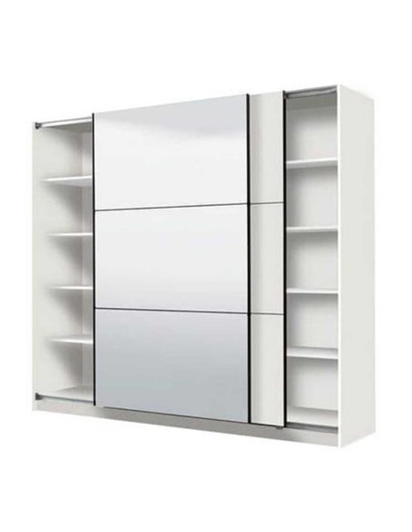 Valentina White 220cm Sliding Wardrobe with Mirror, 3045 - pic 115091 | FastDaddyshop