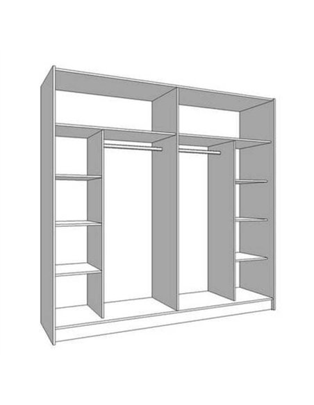 Valentina White 220cm Sliding Wardrobe with Mirror, 3045 - pic 115092 | FastDaddyshop