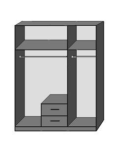 Venice Alpine White 3d 2drw Wardrobe, 2392 2