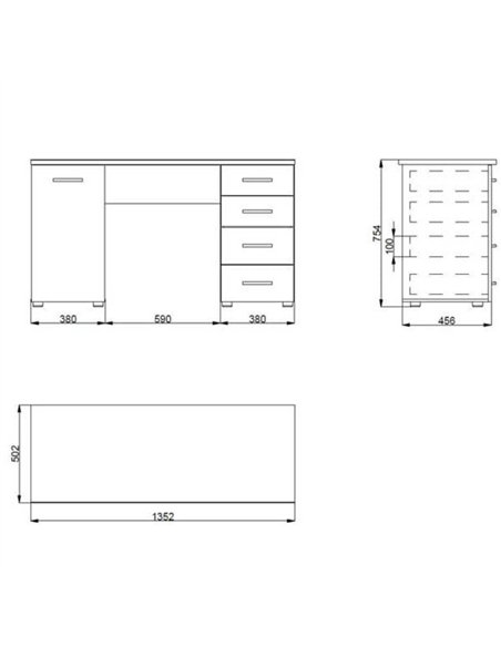 Libro Matt White Desk, 3038 - pic 115115 | FastDaddyshop