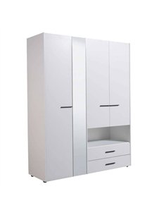 Limone White 4 Door Wardrobe, 3043