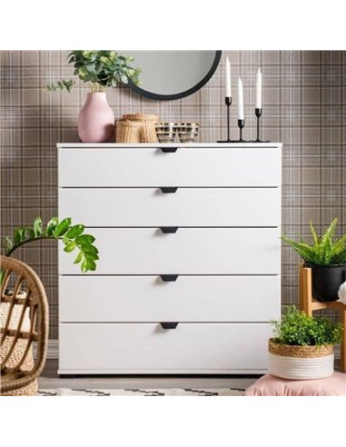 Limone Arctic White Wide 6 Drawer Chest, 3405