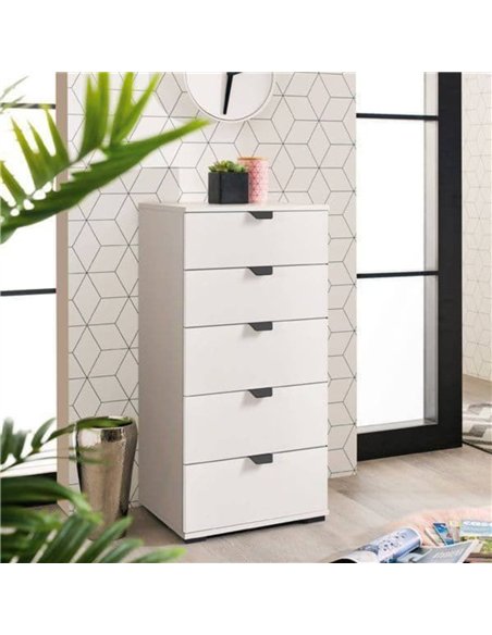Limone Arctic White Narrow 5 Drawer Chest, 3409 - pic 115136 | FastDaddyshop