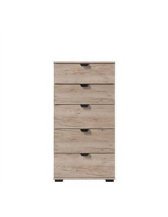 Limone Oak Effect Narrow 5 Drawer Chest, 3410 2