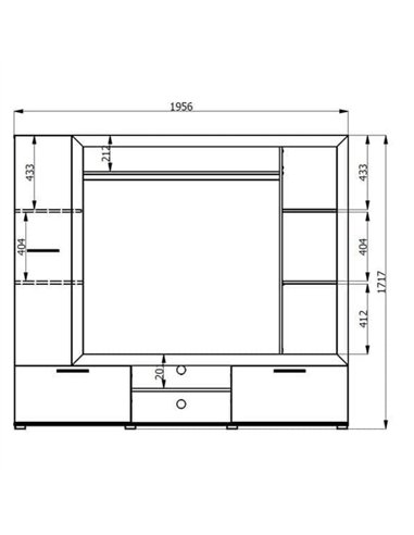 Lucerne Oak Entertainment Unit, 3058