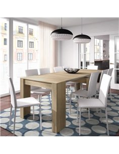 Luiz Extending Dining Table Oak Effect, 2604