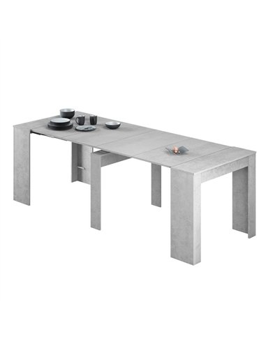 Luiz Concrete Grey Effect Large Extending Dining Table, 2603