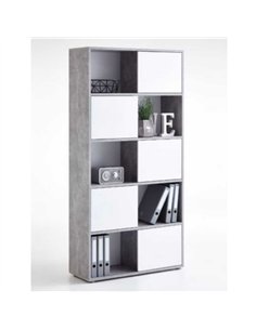 Luiz Tall Bookcase Grey and White, 2645
