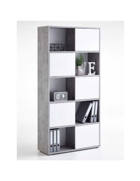Luiz Tall Bookcase Grey and White, 2645 - pic 115170 | FastDaddyshop