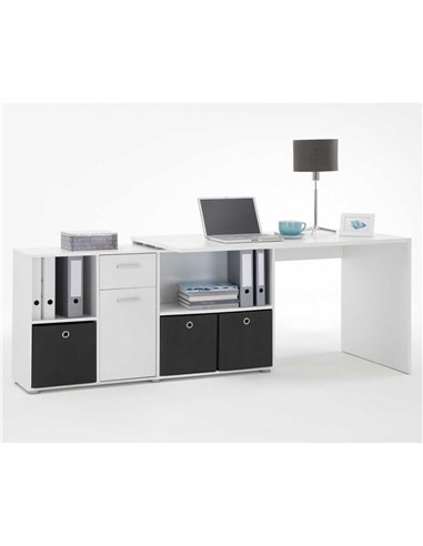 Luiz White Flexi Corner Office Desk, 2562