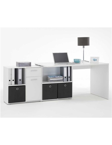 Luiz White Flexi Corner Office Desk, 2562 - pic 115172 | FastDaddyshop