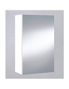 Mancini 400mm White And Mirrored 1 Door Wall Mounted Bathroom Cabinet, 3223