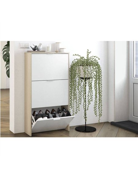 Marvin White And Oak Effect Shoe Cabinet, 3260 - pic 115191 | FastDaddyshop