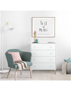 Martinelli Artic White 4 Drawer Chest, 3214 2
