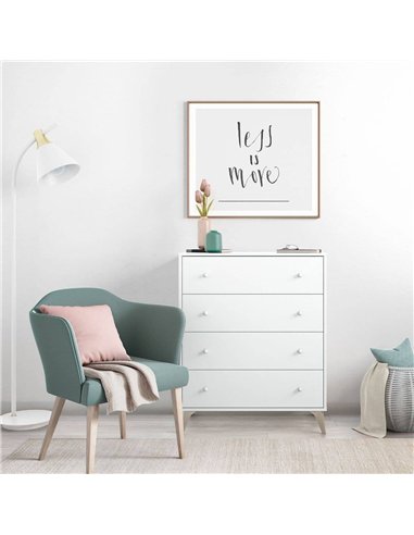 Martinelli Artic White 4 Drawer Chest, 3214