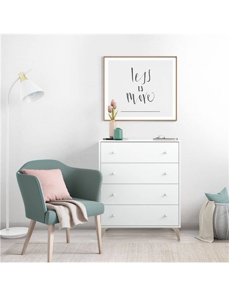 Martinelli Artic White 4 Drawer Chest, 3214 - pic 115195 | FastDaddyshop