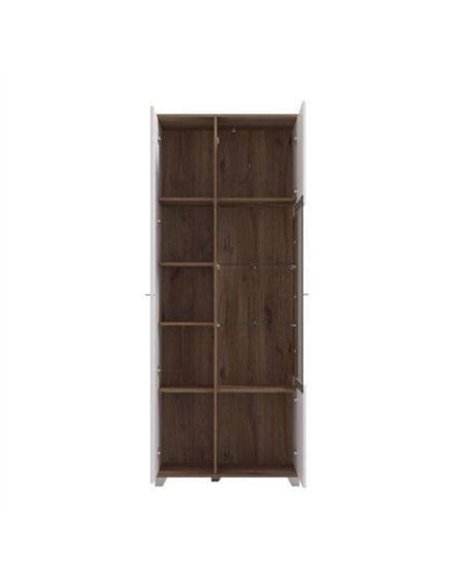 Merlot White High Gloss And Oak Effect Display Cabinet, 3441 - pic 115204 | FastDaddyshop