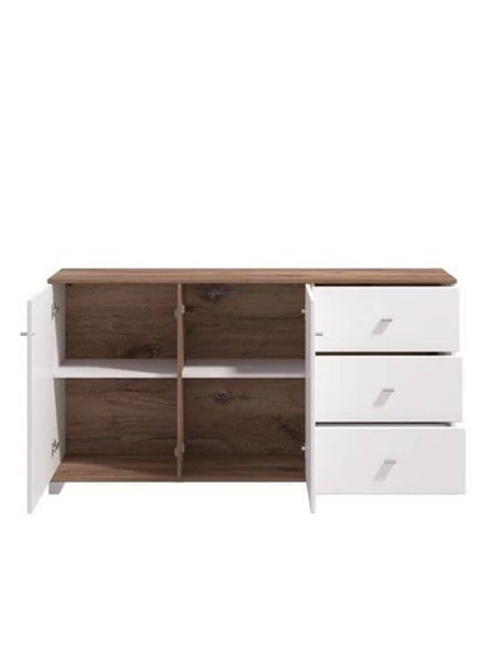 Merlot White Gloss And Warm Oak Effect Sideboard, 3442 - pic 115208 | FastDaddyshop