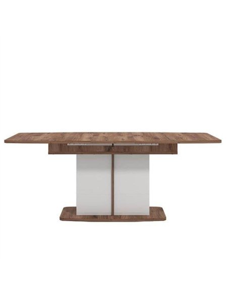 Merlot White Gloss And Warm Oak Extending Dining Table, 3440 - pic 115213 | FastDaddyshop