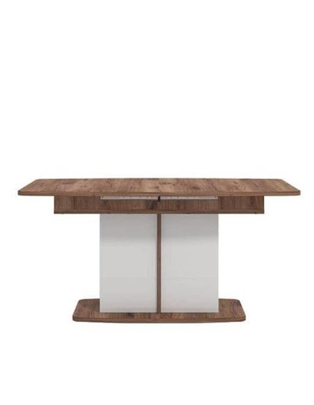Merlot White Gloss And Warm Oak Extending Dining Table, 3440 - pic 115214 | FastDaddyshop