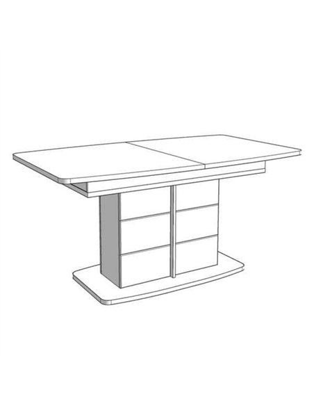 Merlot White Gloss And Warm Oak Extending Dining Table, 3440 - pic 115216 | FastDaddyshop