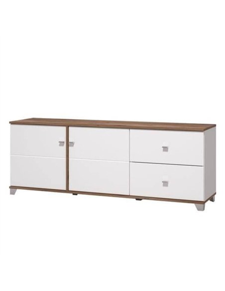 Merlot White Gloss And Warm Oak TV Unit Cabinet, 3443 - pic 115219 | FastDaddyshop