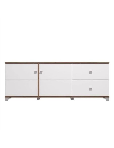 Merlot White Gloss And Warm Oak TV Unit Cabinet, 3443 - pic 115220 | FastDaddyshop