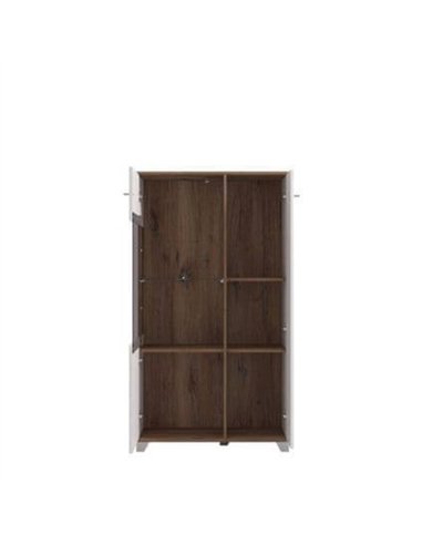 Merlot White Gloss Oak Effect Low Display Cabinet 3448