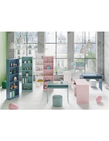 Mila Aqua Green Tall Bookcase, 3252