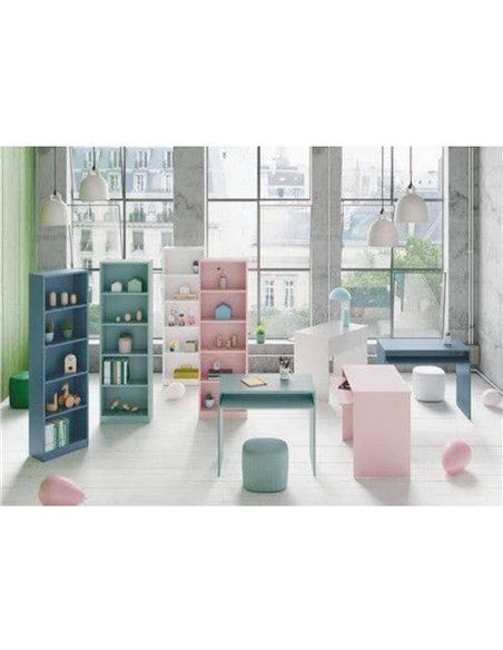Mila Aqua Green Tall Bookcase, 3252 - pic 115229 | FastDaddyshop