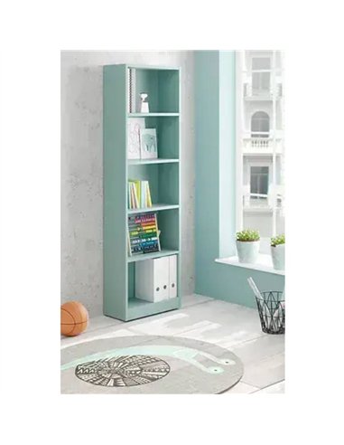 Mila Aqua Green Tall Bookcase, 3252