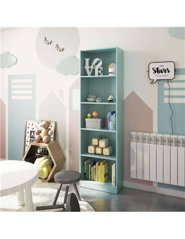 Mila Aqua Green Tall Bookcase, 3252