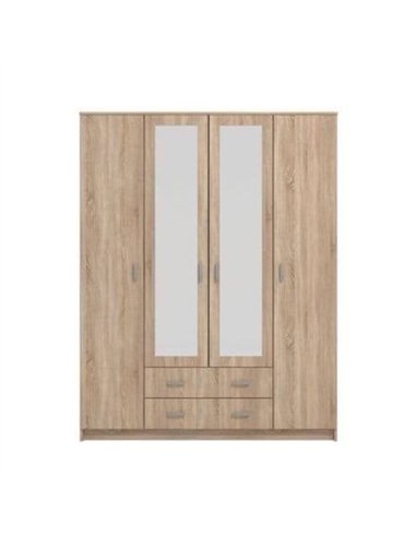 Miami Sonoma Oak Effect 4 Door 2 Drawer Wardrobe, 3123
