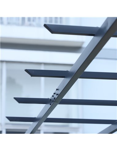 Outsunny 3 x 3 Meter Metal Pergola Gazebo Grape Trellis Climbing Plants Outdoor Sun Shelter Arbours Garden
