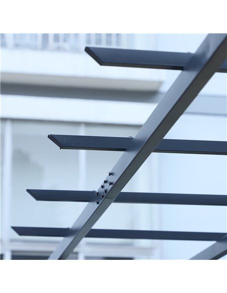 Outsunny 3 x 3 Meter Metal Pergola Gazebo Grape Trellis Climbing Plants Outdoor Sun Shelter Arbours Garden - pic 11524 | FastDaddyshop
