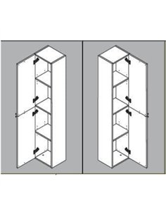 Milano Tall Bathroom Cupboard Oak Grey, 2477 2