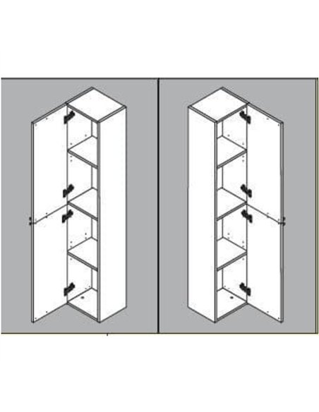 Milano Tall Bathroom Cupboard Oak Grey, 2477 - pic 115245 | FastDaddyshop