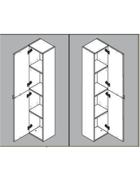 Milano Tall Bathroom Cupboard White, 2480 - pic 115248 | FastDaddyshop