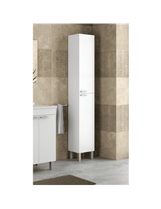 Milano Tall Bathroom Cupboard White, 2480