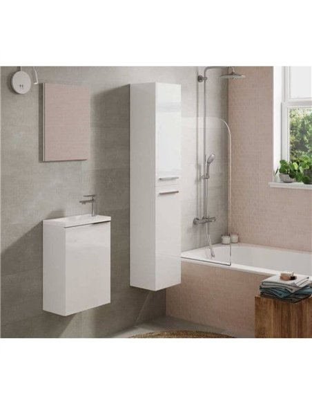 Milano White Gloss 2 Door Wall Mounted Floating Bathroom Storage Cupboard, 3230 - pic 115252 | FastDaddyshop